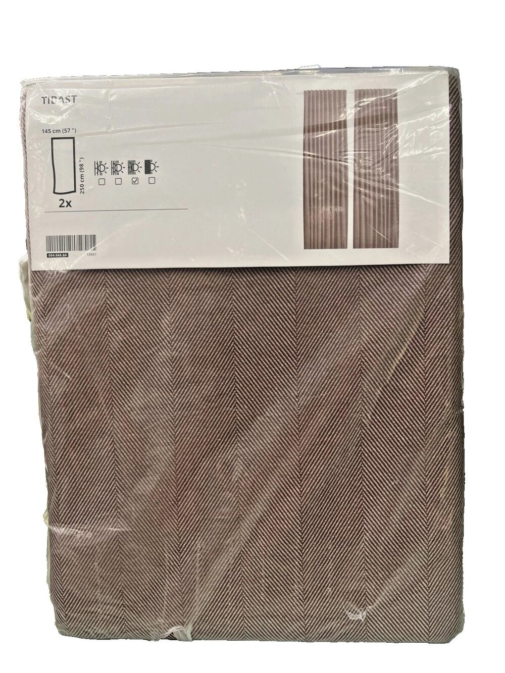 IKEA TIBAST Room Darkening Curtains Dark Red 57x98 1 Pair - New